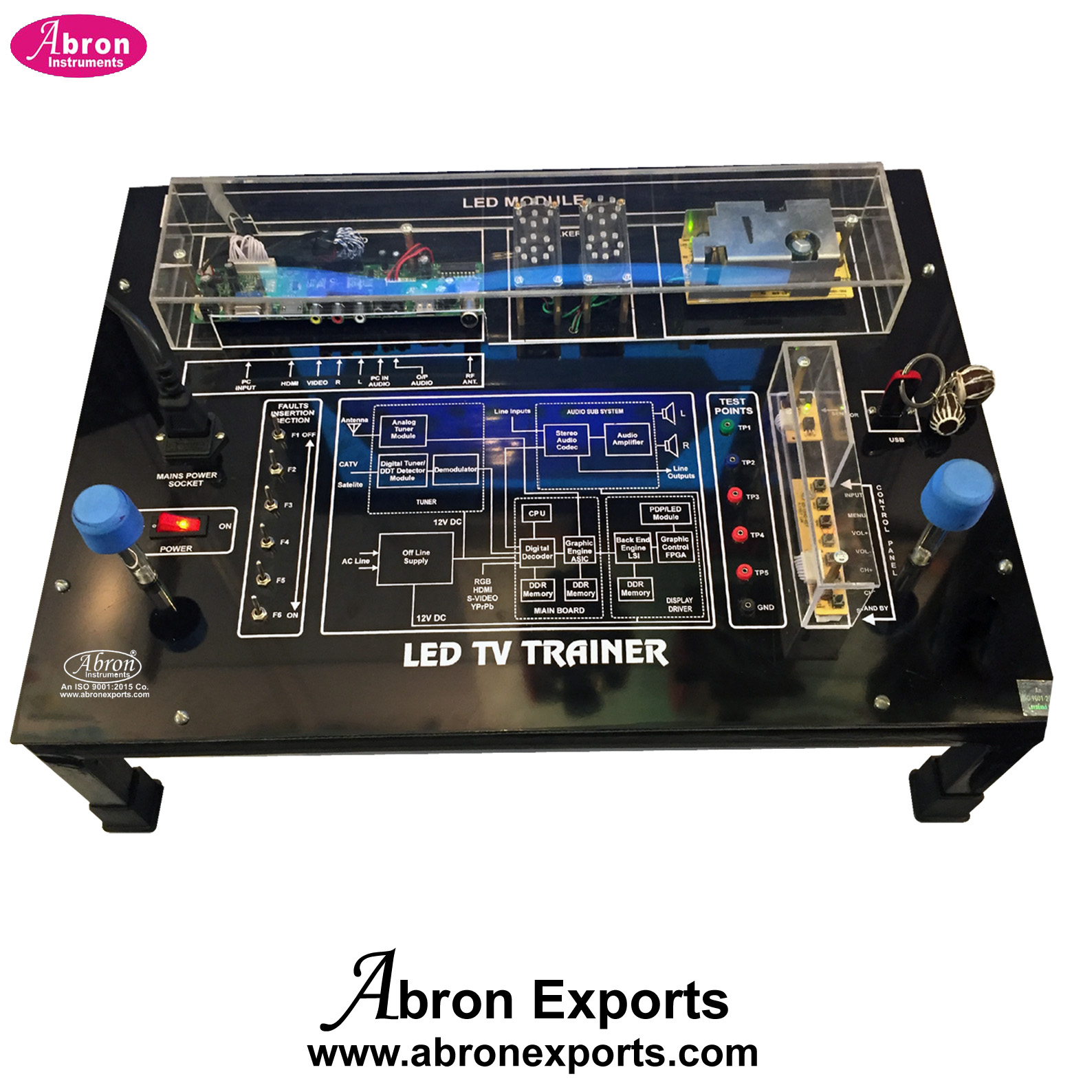 Demonstration TV LED Trainer Bench Circuit Board Abron AE-1240B 
